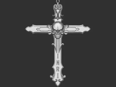 Cross ornate 3D print model