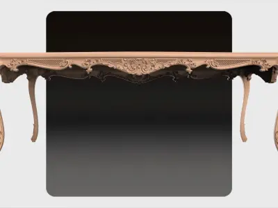 Carved table ornament for cnc 03 3D model