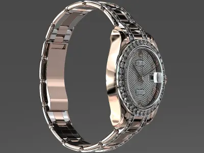 Rolex Oyster Perpetual Pearlmaster 39 Diamonds Low-poly 3D model