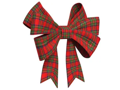Christmas Bow Ribbon 61 Low-poly 3D model