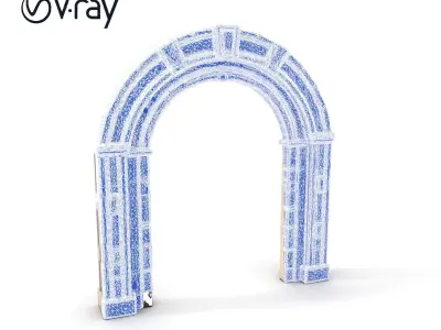 Ornate Archway D Model Pack Low-poly 3D model