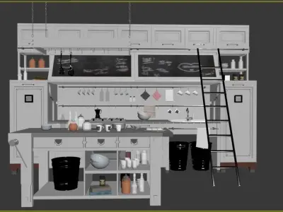Kitchen Rustic 3D model