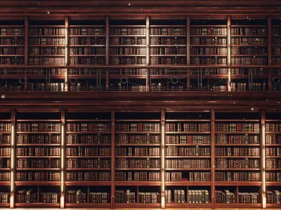 library Low-poly 3D model