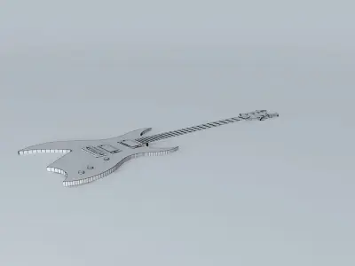 EEEEVIIIILLL guitar Free 3D model