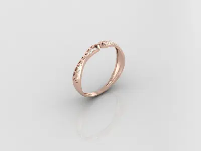 Women Ring Fancy Ring Plain light weight STL 3DM Printable 3D print model 7