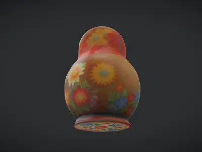 Matryoshka Doll Low-poly 3D model
