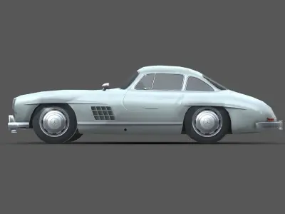 Mercedes Benz 300SL Gullwing Low-poly 3D model