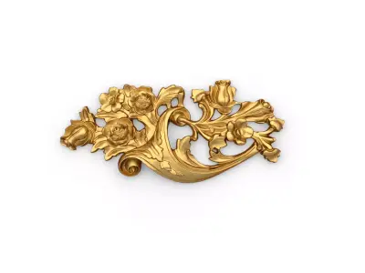Classic carved decor ornament 376 3D model