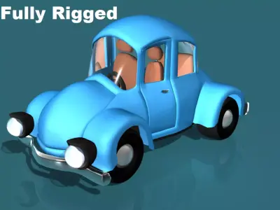 ANCar Cartoon City Car 3D model