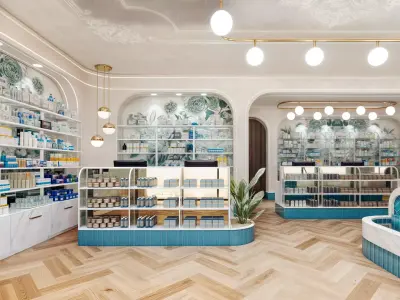 Premium Pharmacy Interior Modern Retail Store V2 SketchUp 3D model