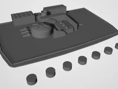 PIKO-Anker Wartburg 353W Engine Plate 3D print model