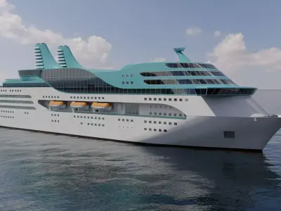 Cruise ship 3D model