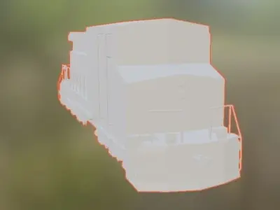 Freight Train engine 3D model