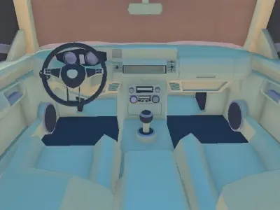 LowPoly no brand vehicle model Low-poly 3D model