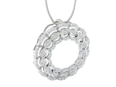Women pendant 3D print model 10