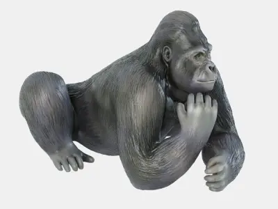 Figurine Gorilla 3 3D model