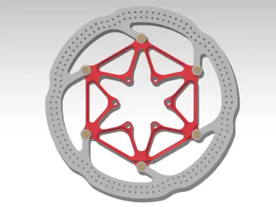 Disc brake mountain bike 180 mm Free 3D model