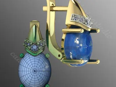 Earrings dp2 3D print model