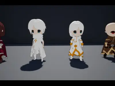 Stylized Character - For Unreal Engine Low-poly 3D model