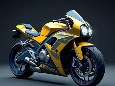 High Performance Sport Motorcycle Low-poly 3D model