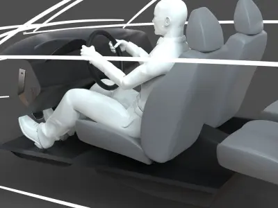 CAD ergonomic car template model MCAR1P1D0V2 3D model