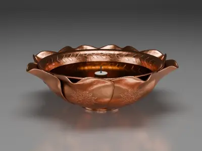 Oil Lamp Free low-poly 3D model