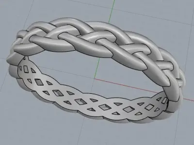 Women ring with binding 17 5 mm 3D print model