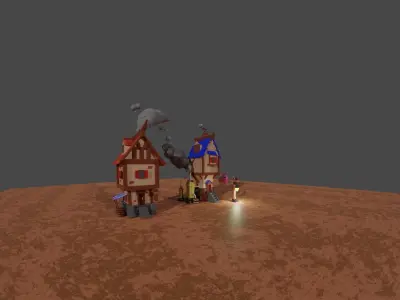 tavrena and the potion shop 3D model