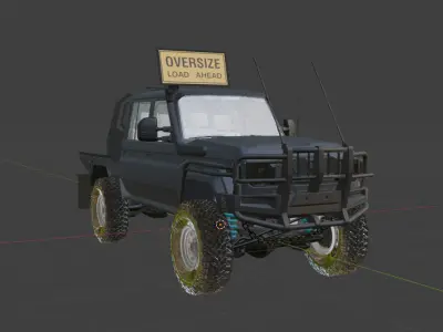 Toyota Landcruiser 2024 79 series Low-poly 3D model