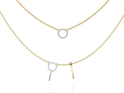 Diamond Necklace 360 animation renders 3dm stl details 3D print model