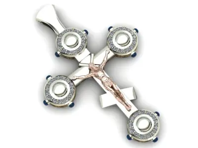 cross pendant 3D print model buy