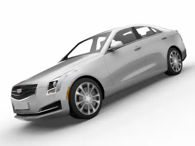 Cadillac ATS  Sedan Low-poly 3D model