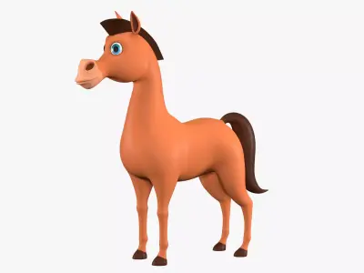 Cartoon Horse 3D model