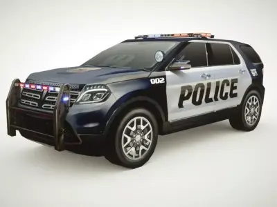 Generic Police v4 SUV Low-poly 3D model
