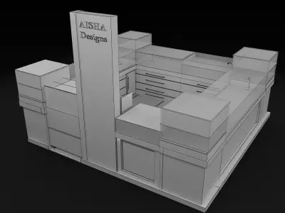 Booth Exhibition Stand a336b  3D model