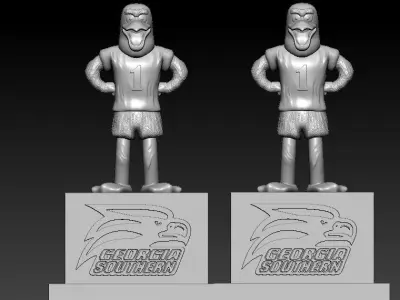 NCAA - GEORGIA SOUTHERN EAGLES FOOTBALL MASCOT STATUE - DECOR 3D print model