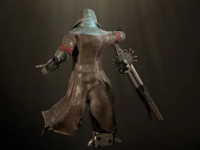 Sci-fi Warrior Low-poly 3D model purchase