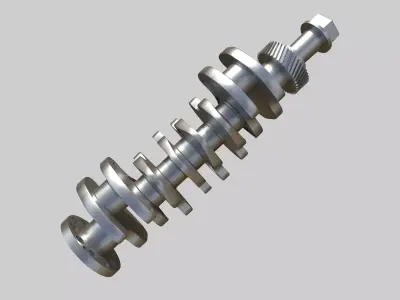 Crank shaft Low-poly 3D model by prem-21ff44