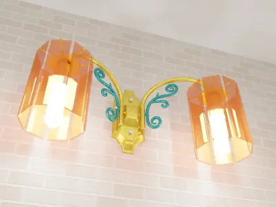Wall Lamp Low-poly 3D model purchase