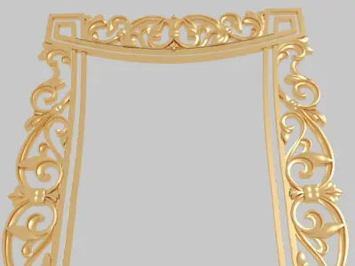 Classic frame of luxurious gold interior inlaid gold leaf CNC 3D model purchase