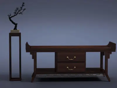 cabinet cabinet wardrobe sofa bed table bookshelve 3D model