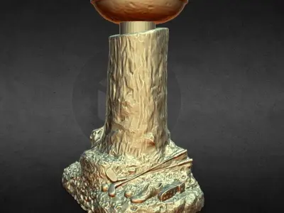 Golf themed collection plate decoration large candle holder 3D print model