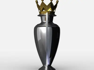 Premier League Cup Trophy 3D model