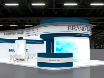 Exhibition and Booth 3D model