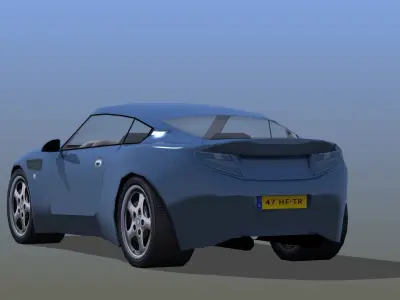 Sports Coupe Low-poly 3D model