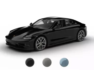 Porsche Taycan 4S Black Edition 2026 3d model 3D model
