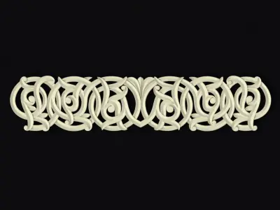 Central decor ornament for furniture 3D model 304