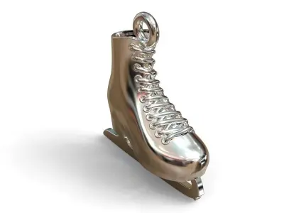 Women Jewelry Pendant Figure Skate 3dm stl ztl obj 3D print model