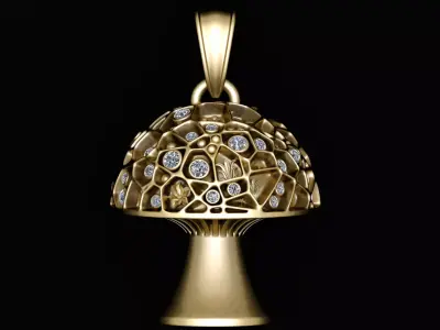 MUSHROMR VEGETABLE  PENDANT 3D PRINTABLE MODEL  3D print model
