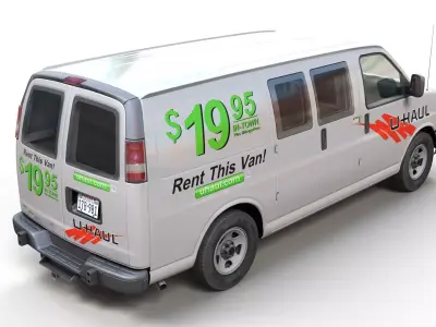 U-haul van Low-poly 3D model